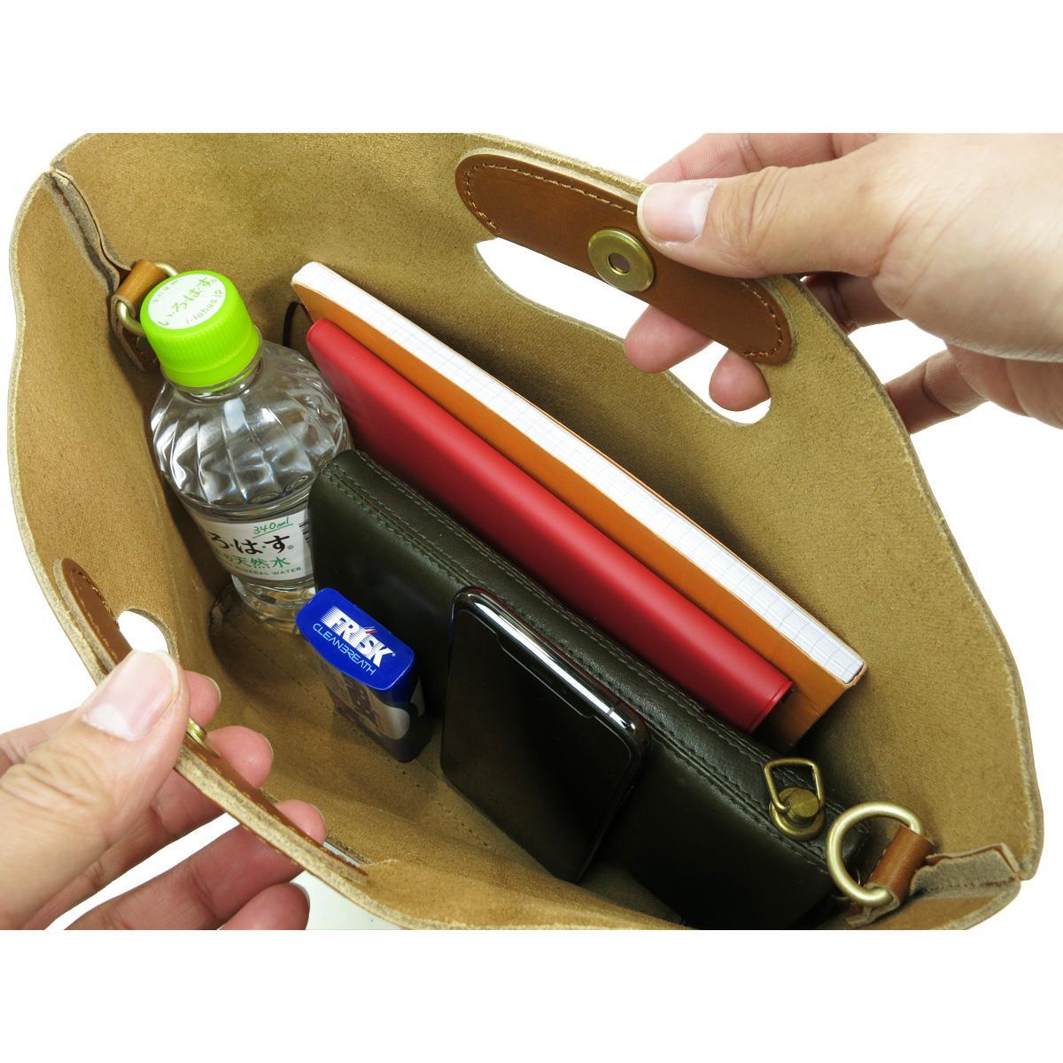 VIレザー（姫路レザー）　くり手ミニショルダーバッグ