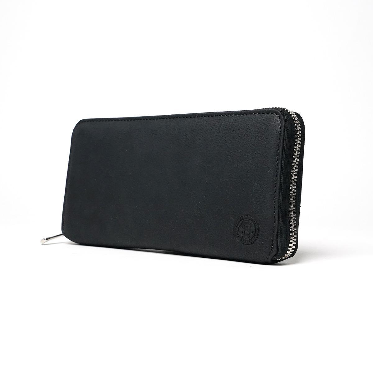 WAXED ELK Leather ラウンドファスナー 長財布