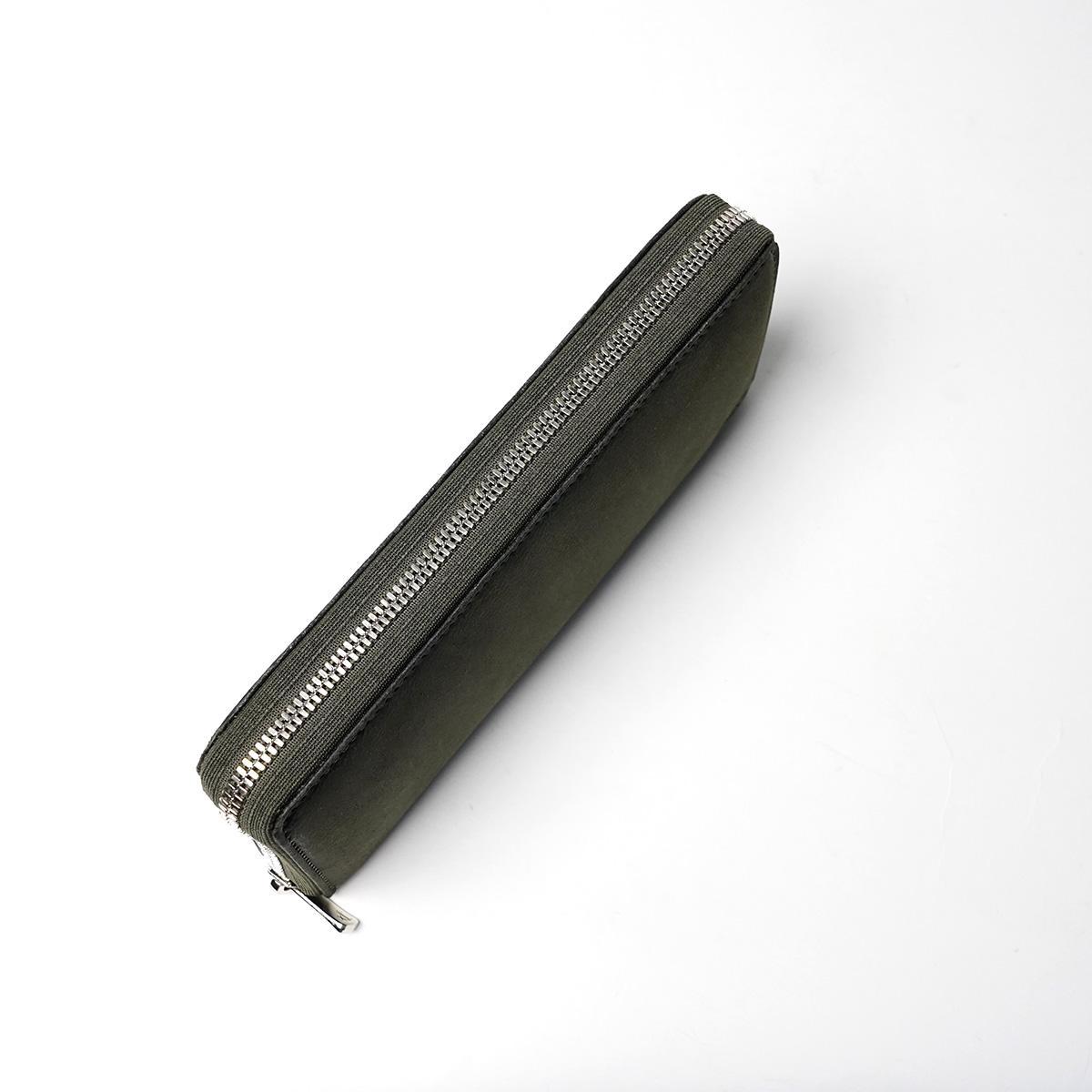 WAXED ELK Leather ラウンドファスナー 長財布