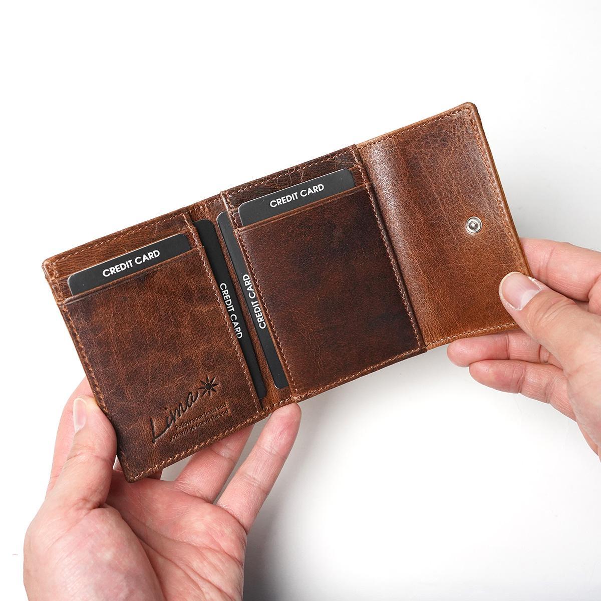 WAXED ELK Leather 三つ折り財布