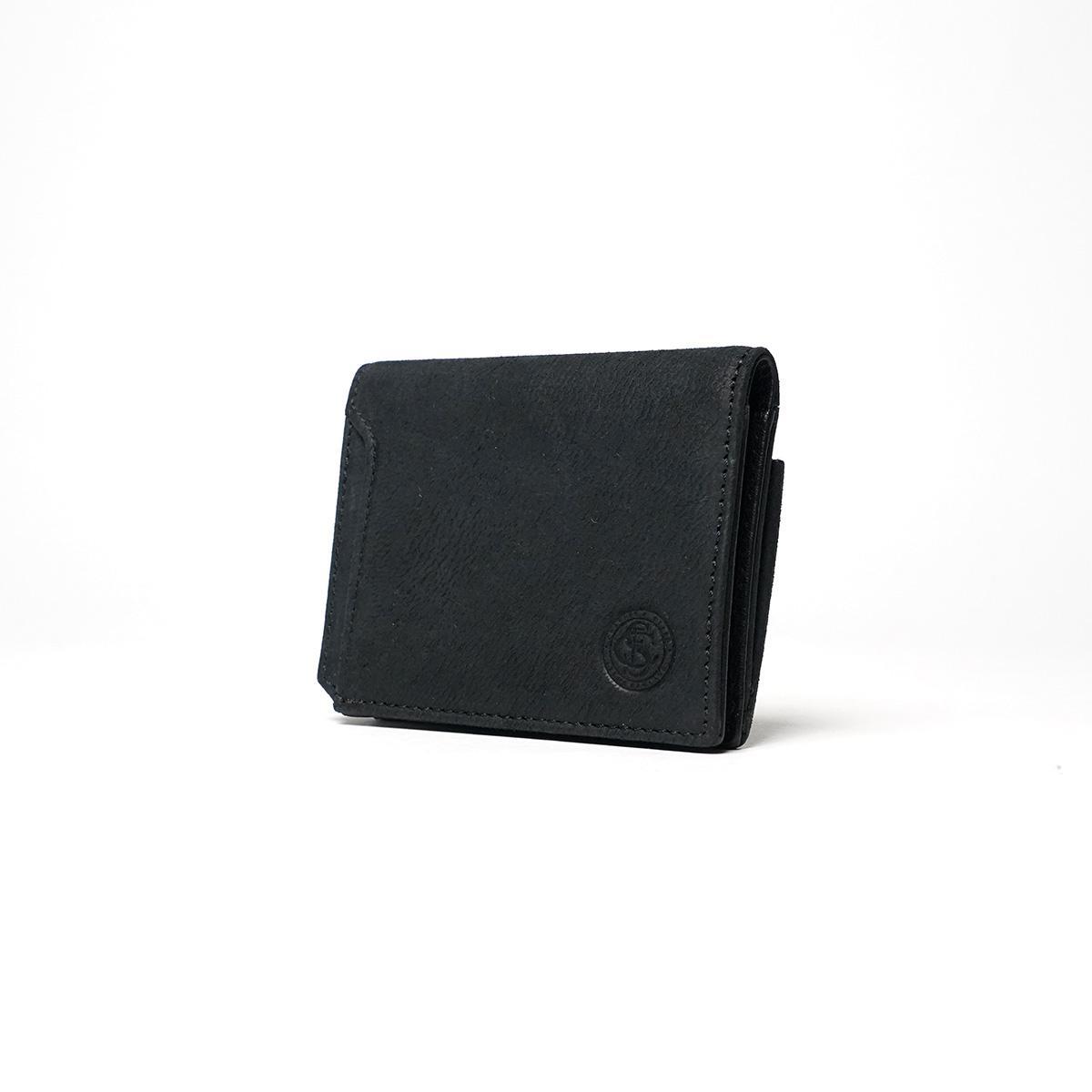 WAXED ELK Leather コンパクト 二つ折り札入れ