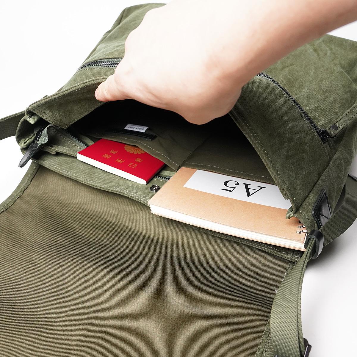 TIGER CANVAS -タイガー帆布- フラップ付きショルダーバッグ（Mサイズ）