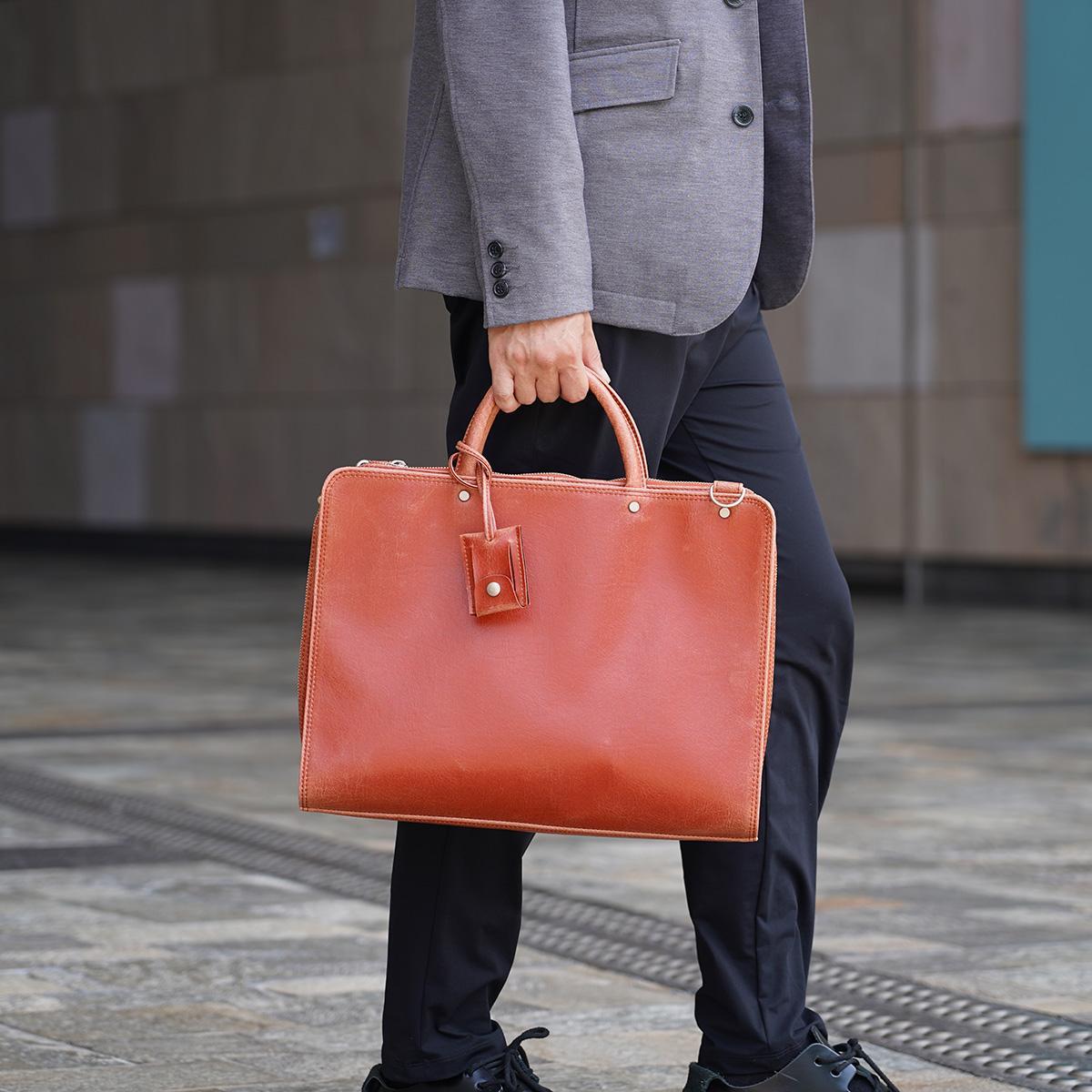 白化合皮 ビジネスブリーフ(M)【送料無料】