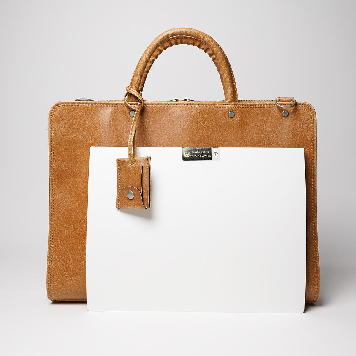 白化合皮 ビジネスブリーフ(M)【送料無料】