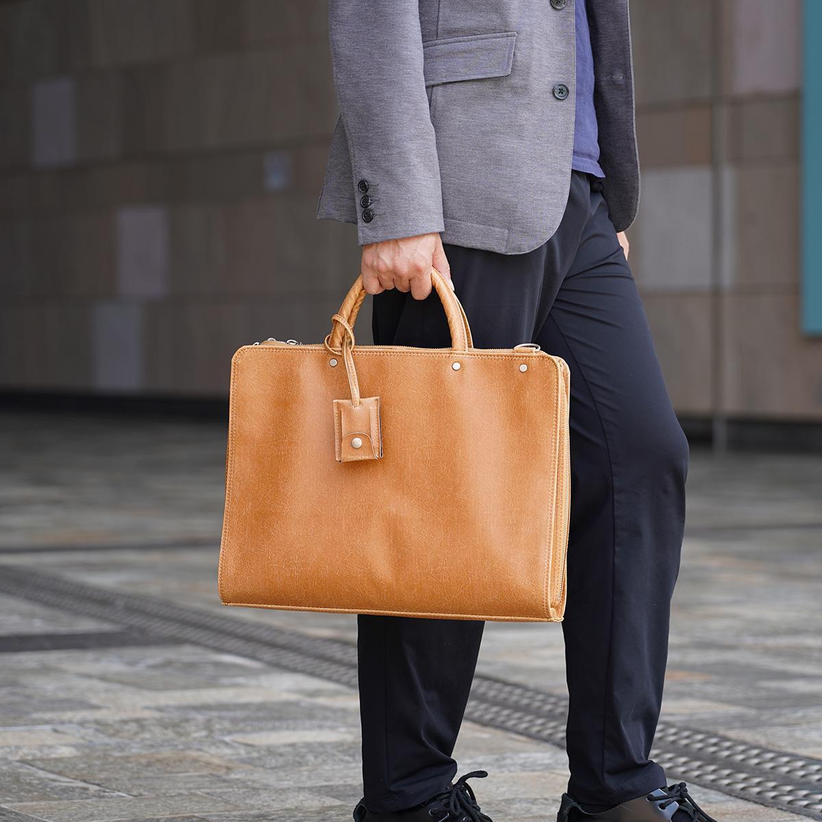 白化合皮 ビジネスブリーフ(M)【送料無料】