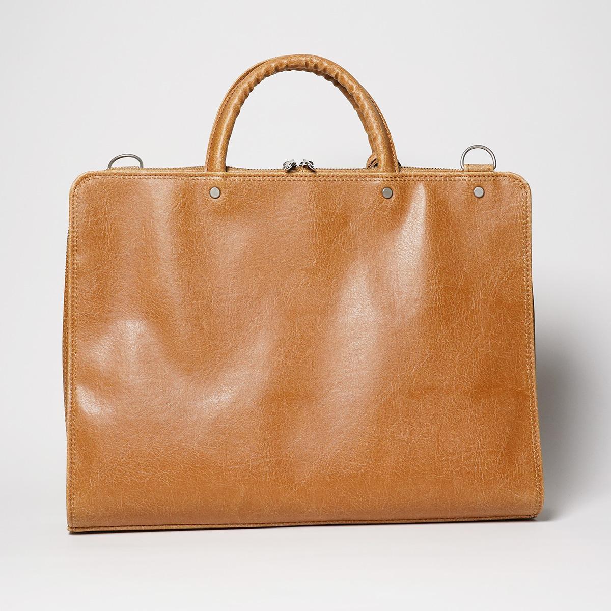 白化合皮 ビジネスブリーフ(M)【送料無料】