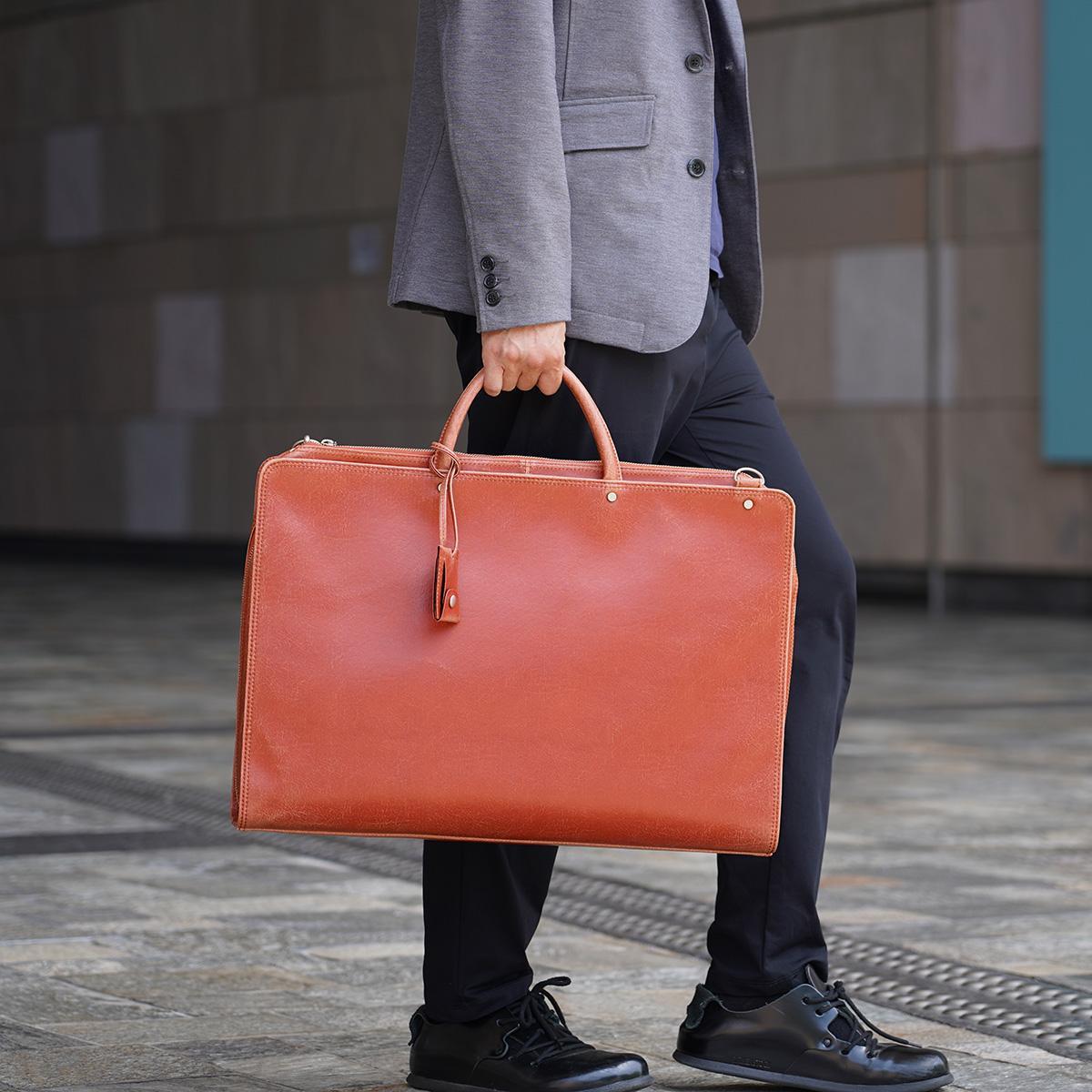 白化合皮 ビジネスブリーフ（Lサイズ）