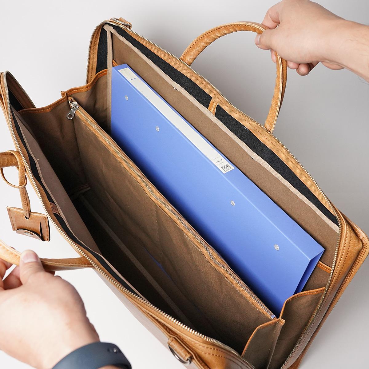 白化合皮 ビジネスブリーフ（Lサイズ）