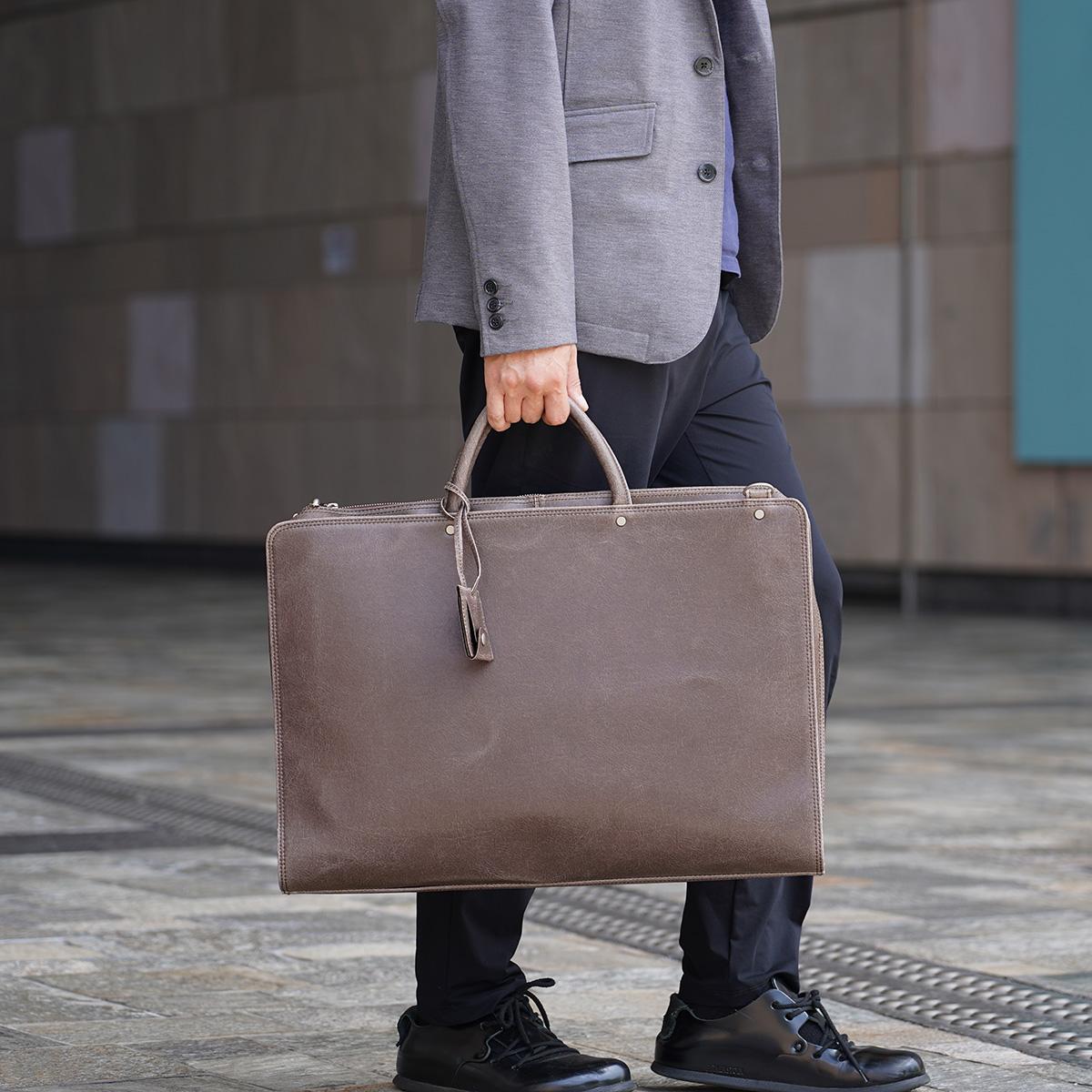 白化合皮 ビジネスブリーフ（Lサイズ）