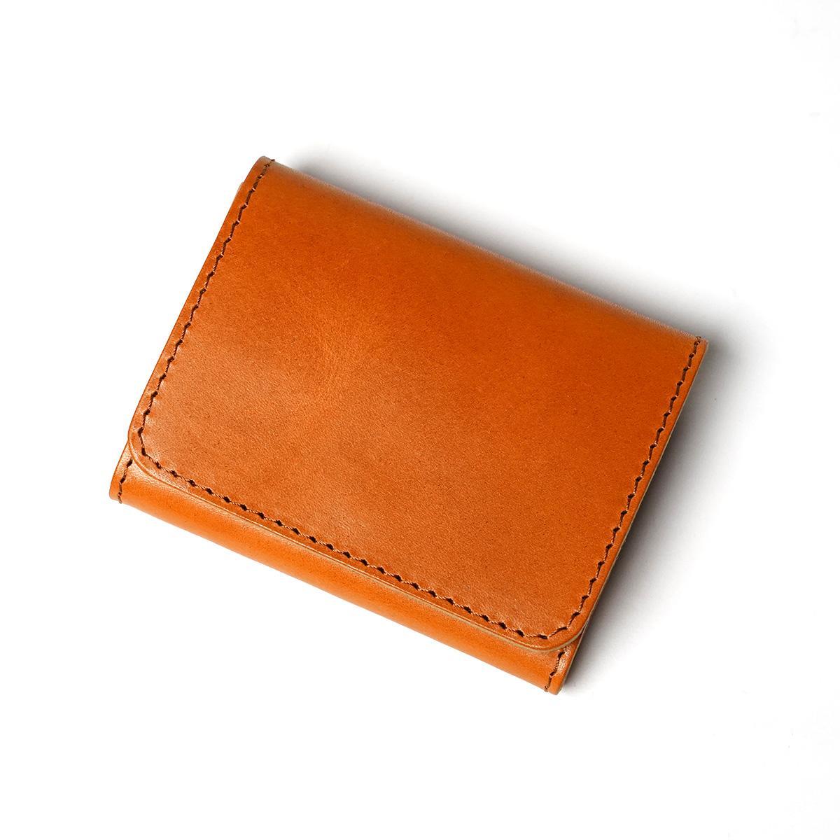 栃木レザー 二つ折りミニ財布