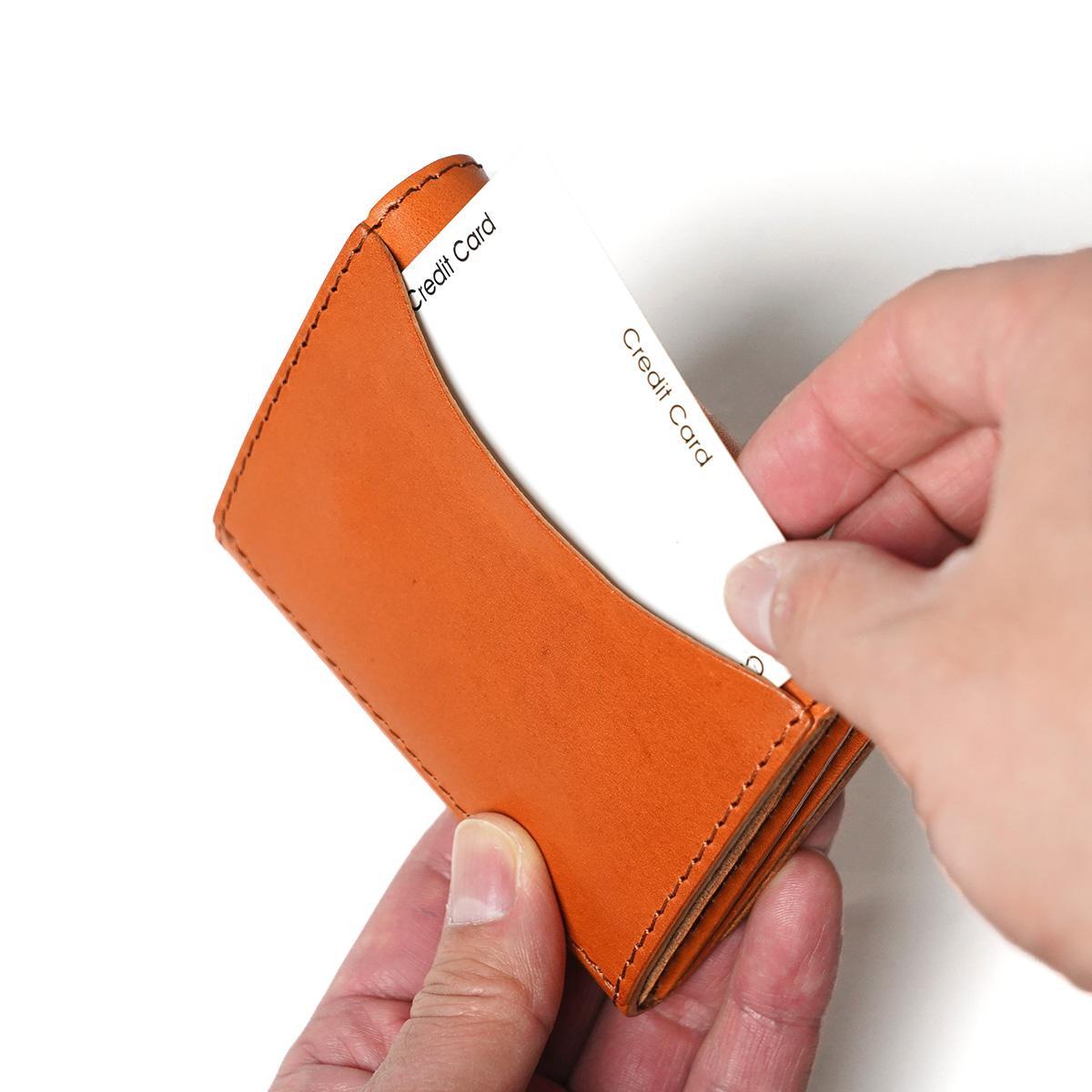 栃木レザー 二つ折りミニ財布