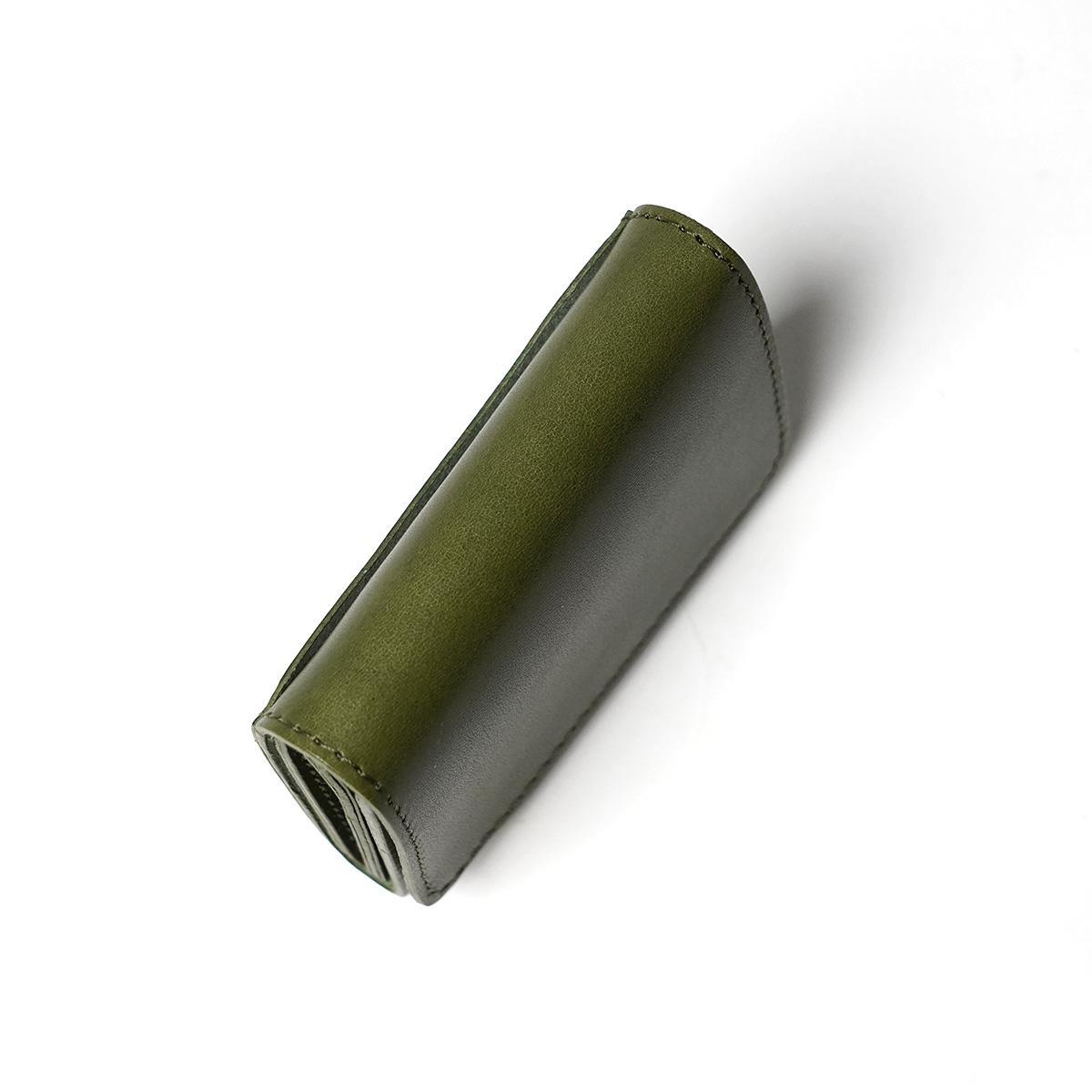 栃木レザー 二つ折りミニ財布