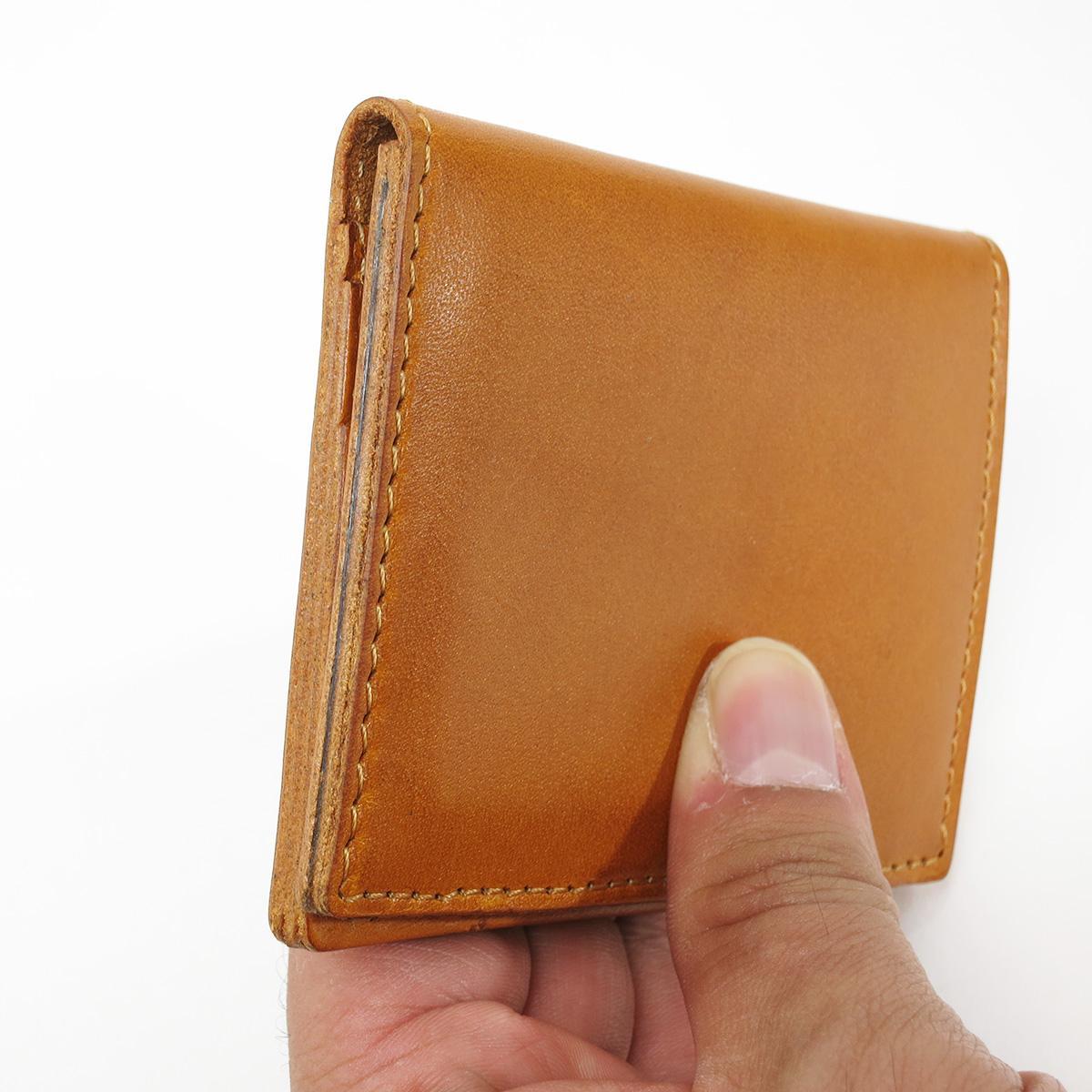 直営店 オリジナル限定デザイン 栃木レザー 二つ折りパスケース