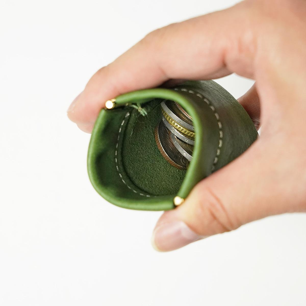 オイルシュリンクソフトレザー 板バネ小銭入れ