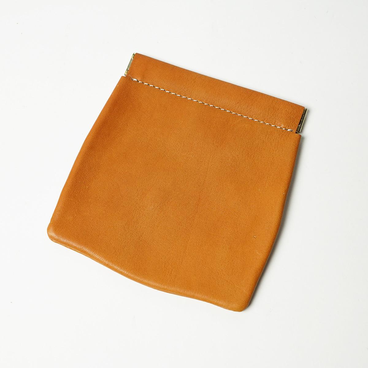 オイルシュリンクソフトレザー 板バネ小物入れ