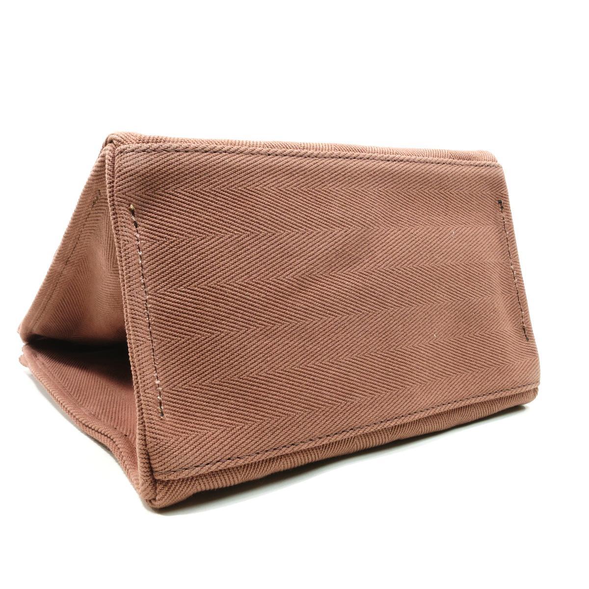 ヘリンボン20oz + カラーヌメ　トートバッグ B5size