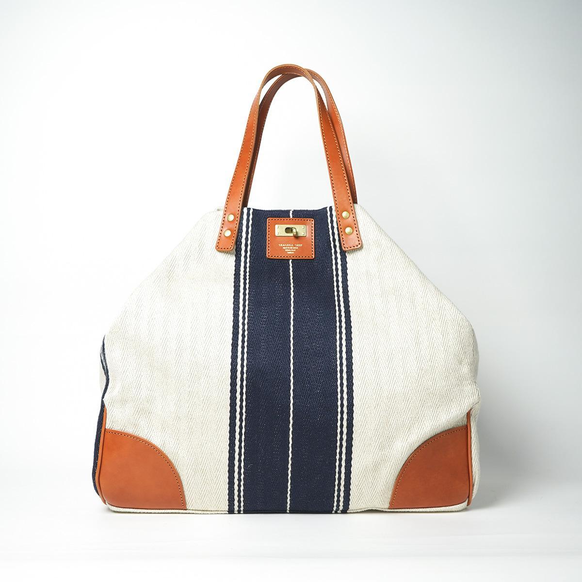 レーヨンリネンヘリンボーントートバッグ