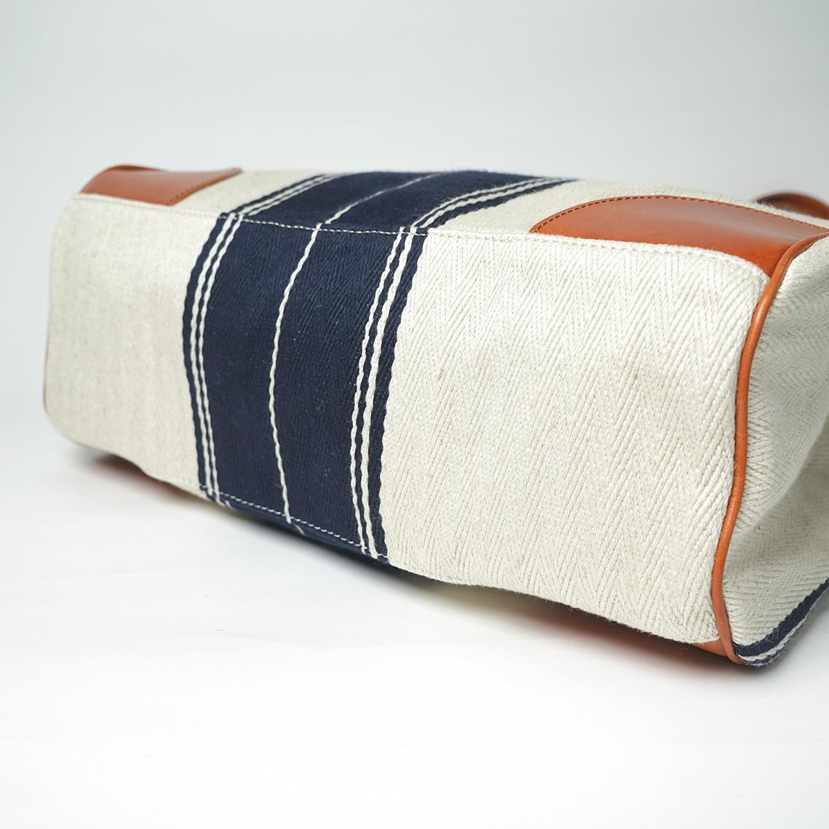 レーヨンリネンヘリンボーントートバッグ