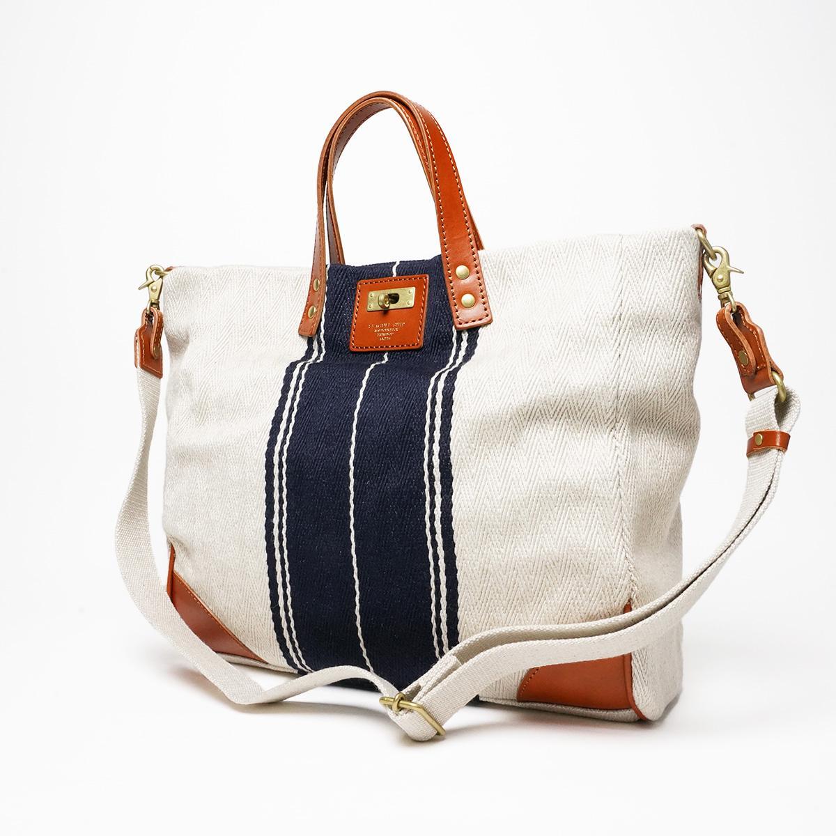 レーヨンリネンヘリンボーン トート＆ショルダーバッグ