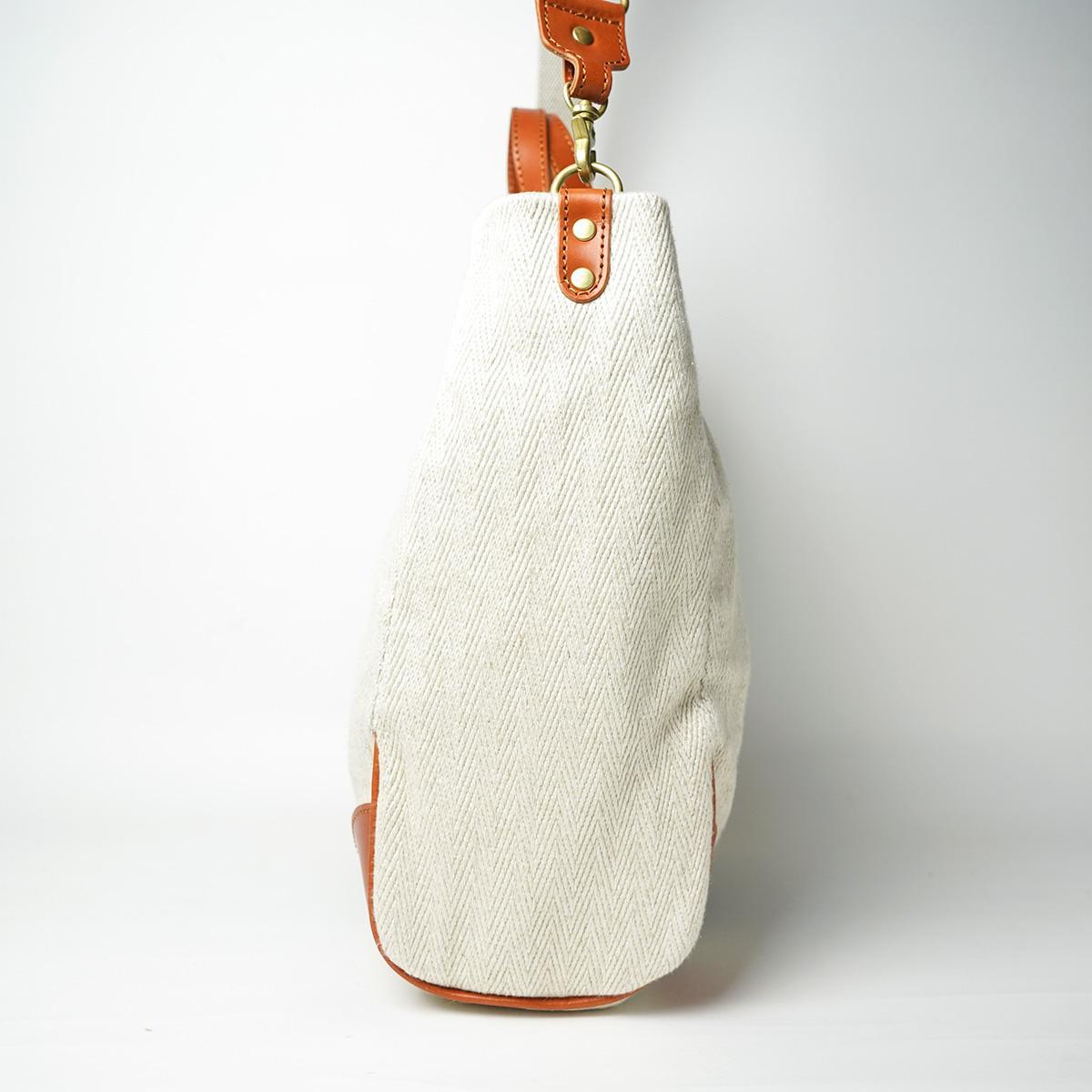 レーヨンリネンヘリンボーン トート＆ショルダーバッグ