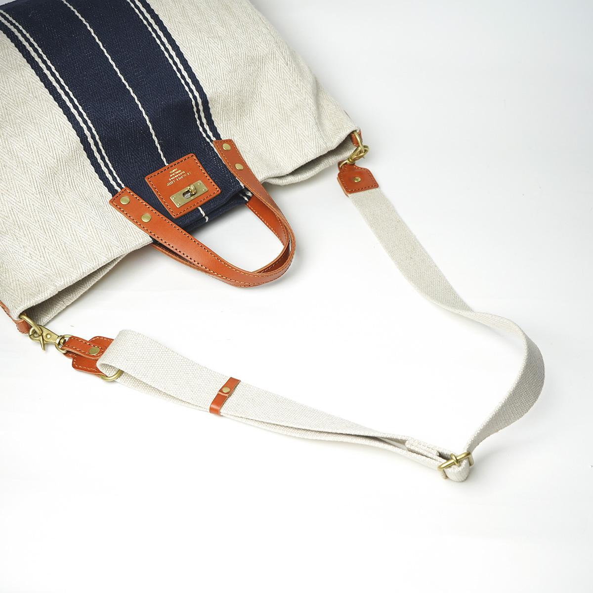 レーヨンリネンヘリンボーン トート＆ショルダーバッグ