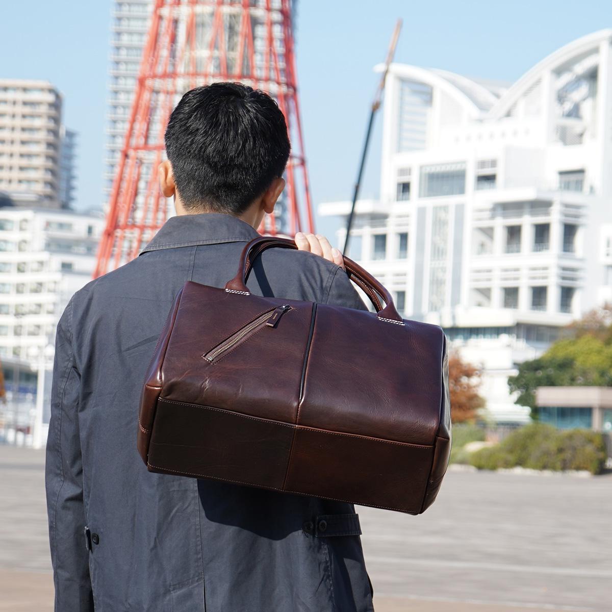 オイルバケッタ ボストンバッグ