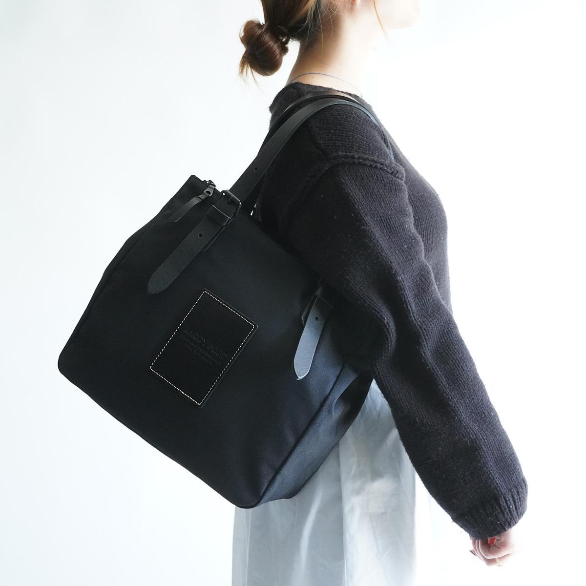 BLACK 帆布　トートバッグ S