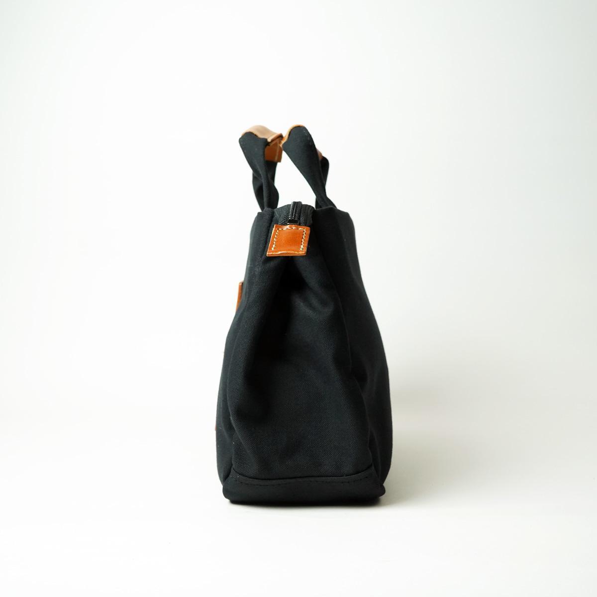 BLACK帆布　3層ミニトートバッグ