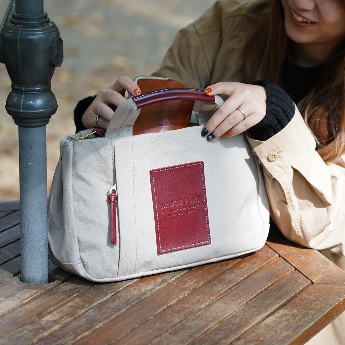 BLACK帆布　3層ミニトートバッグ