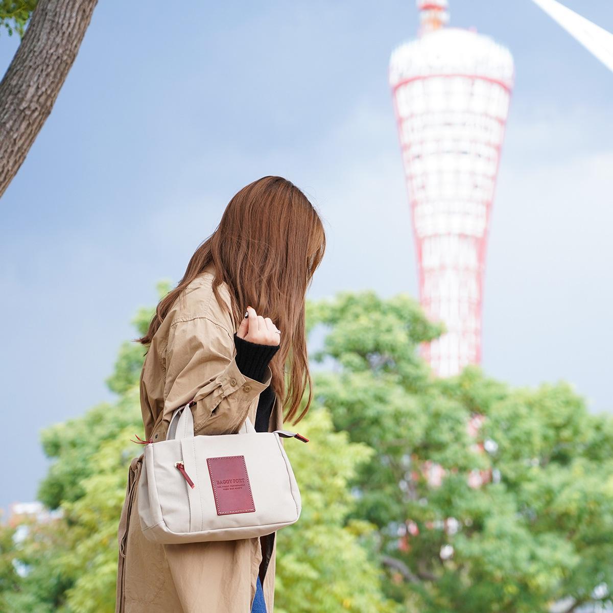 BLACK帆布　3層ミニトートバッグ