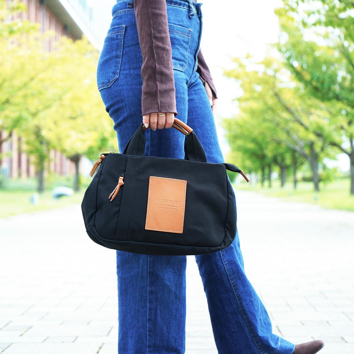 BLACK帆布　3層ミニトートバッグ