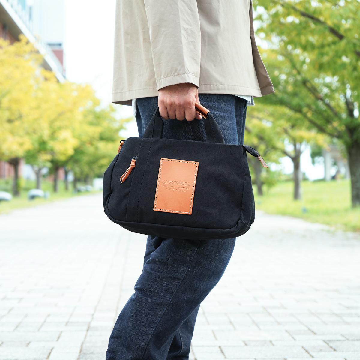 BLACK帆布　3層ミニトートバッグ