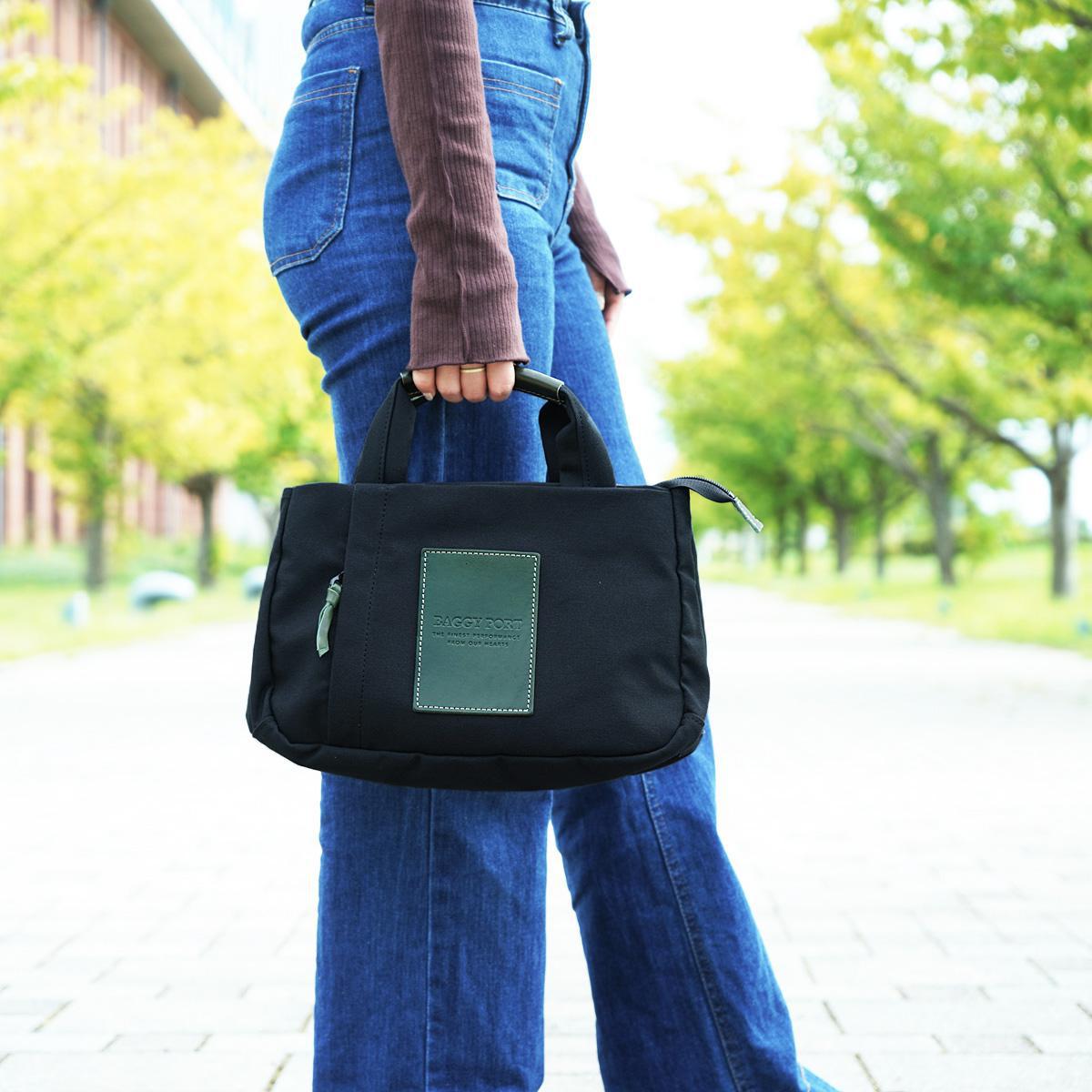 BLACK帆布　3層ミニトートバッグ