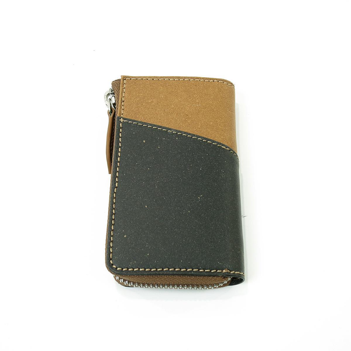 リサイクルレザー　L字ファスナー キーケース