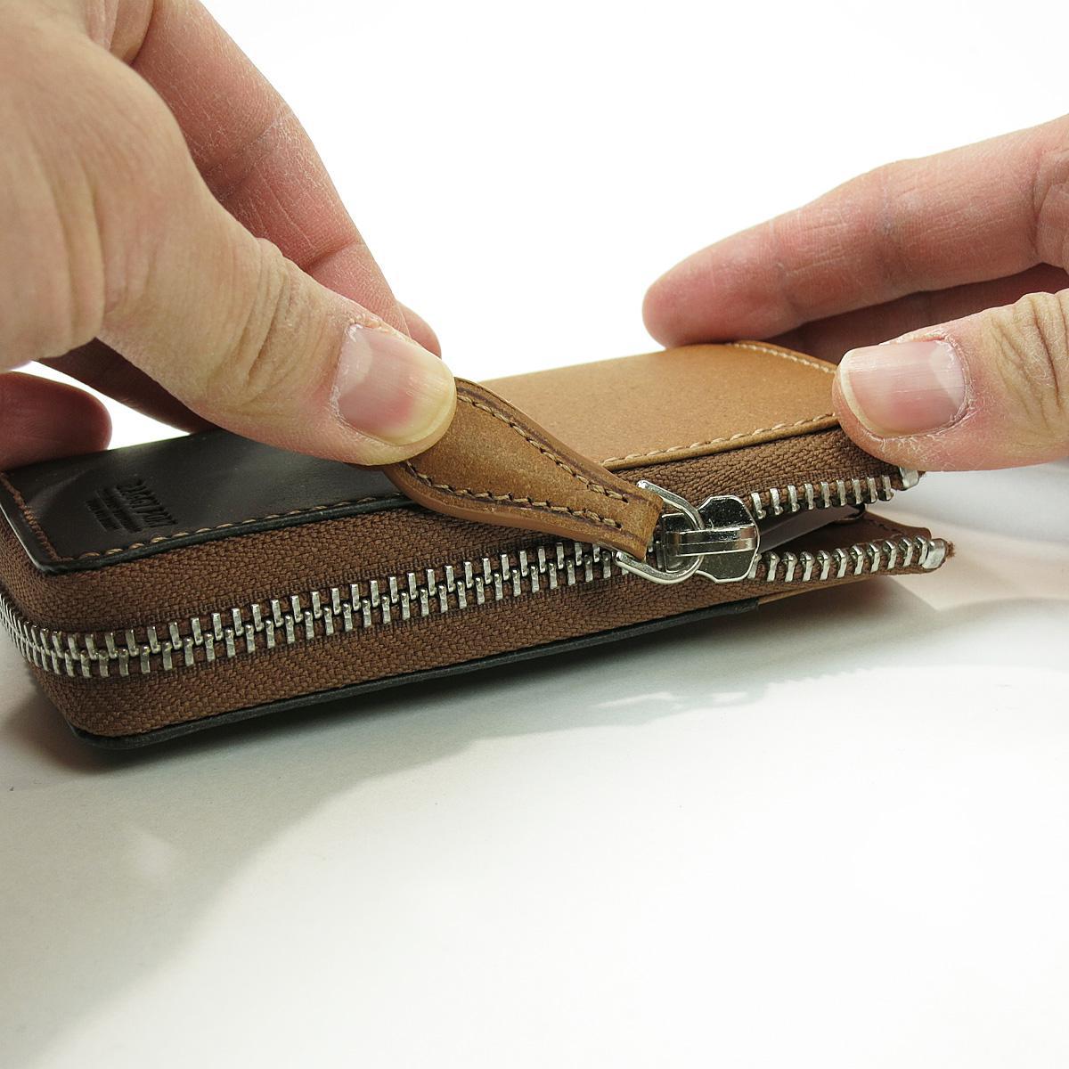 リサイクルレザー　L字ファスナー キーケース