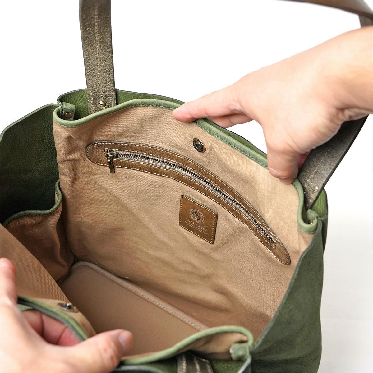 クードゥーレザー トートバッグ Lサイズ