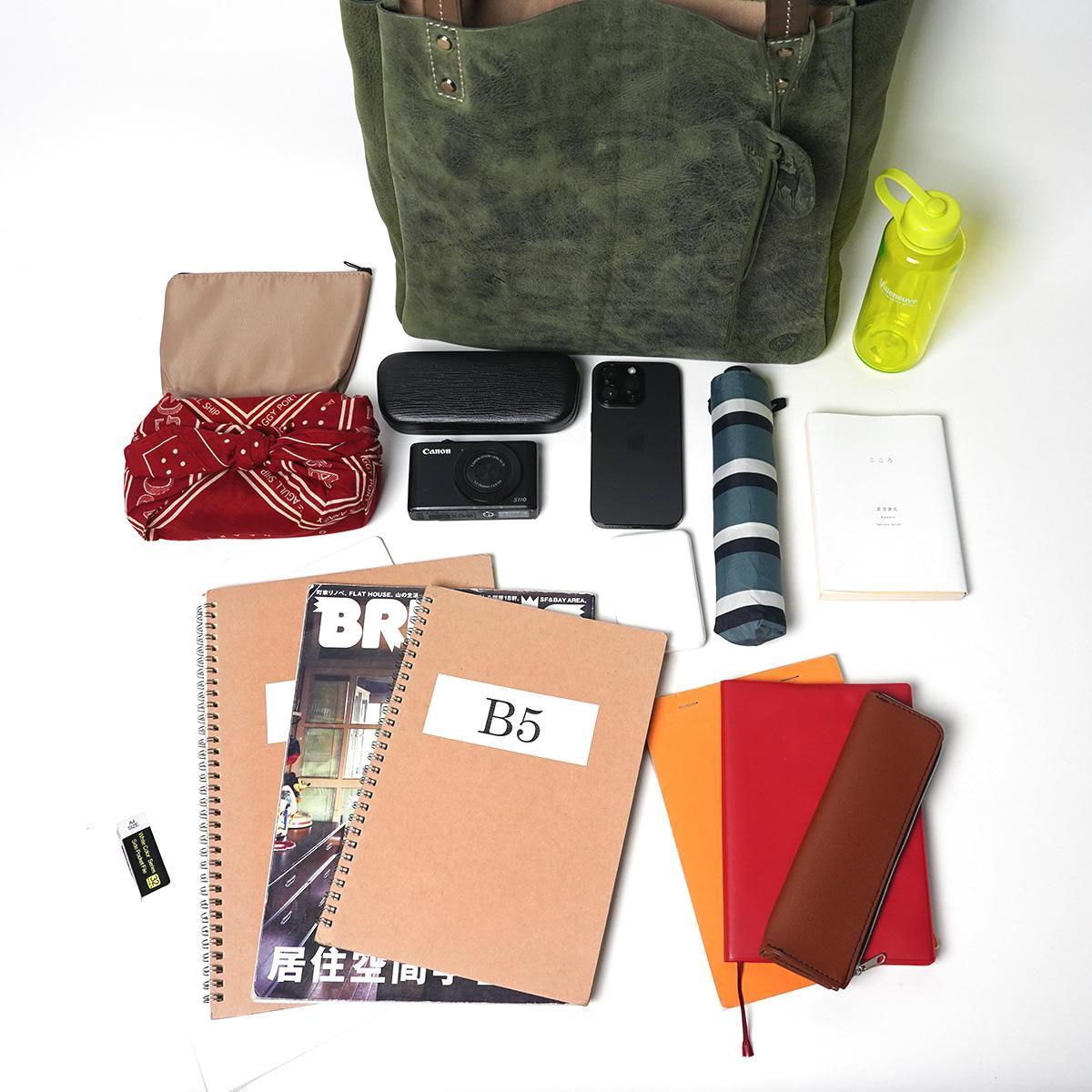 クードゥーレザー トートバッグ Lサイズ