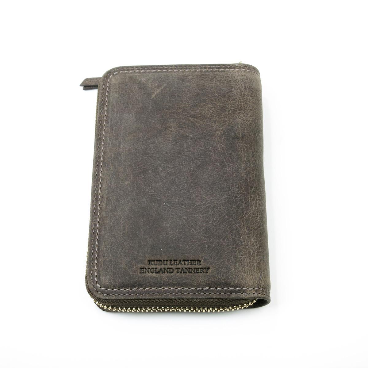 クードゥーレザー　ハーフウォレット