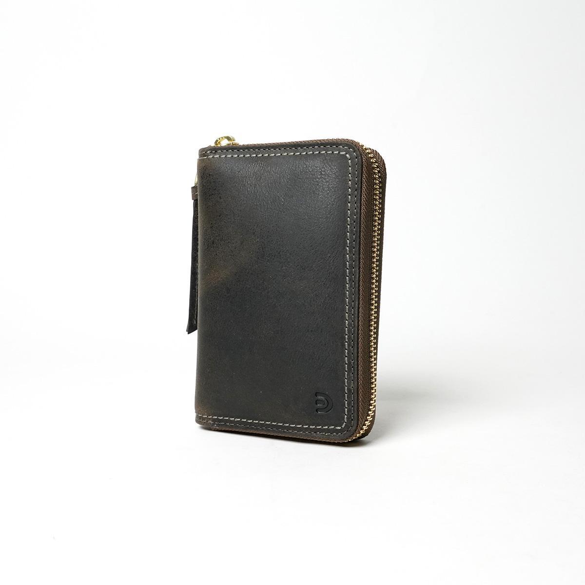 クードゥーレザー　ハーフウォレット