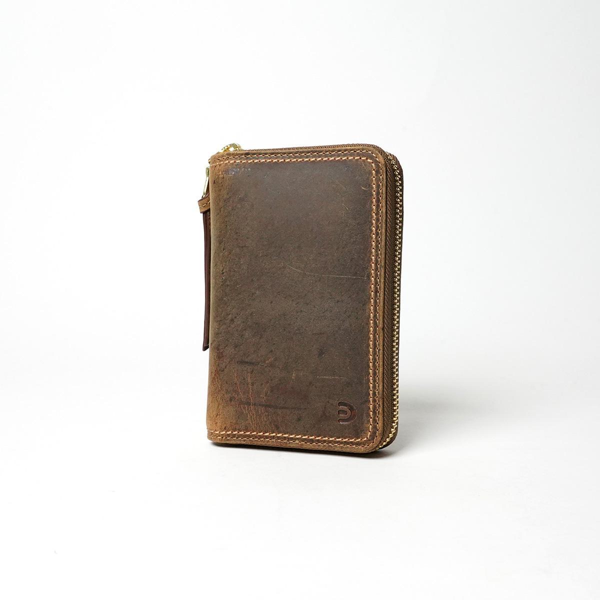 クードゥーレザー　ハーフウォレット