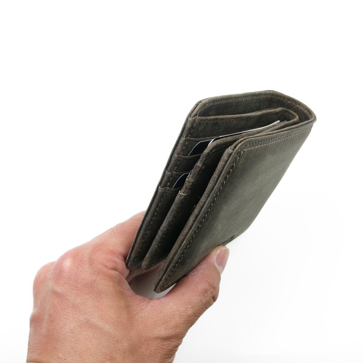 クーズーレザー　折り札入れ