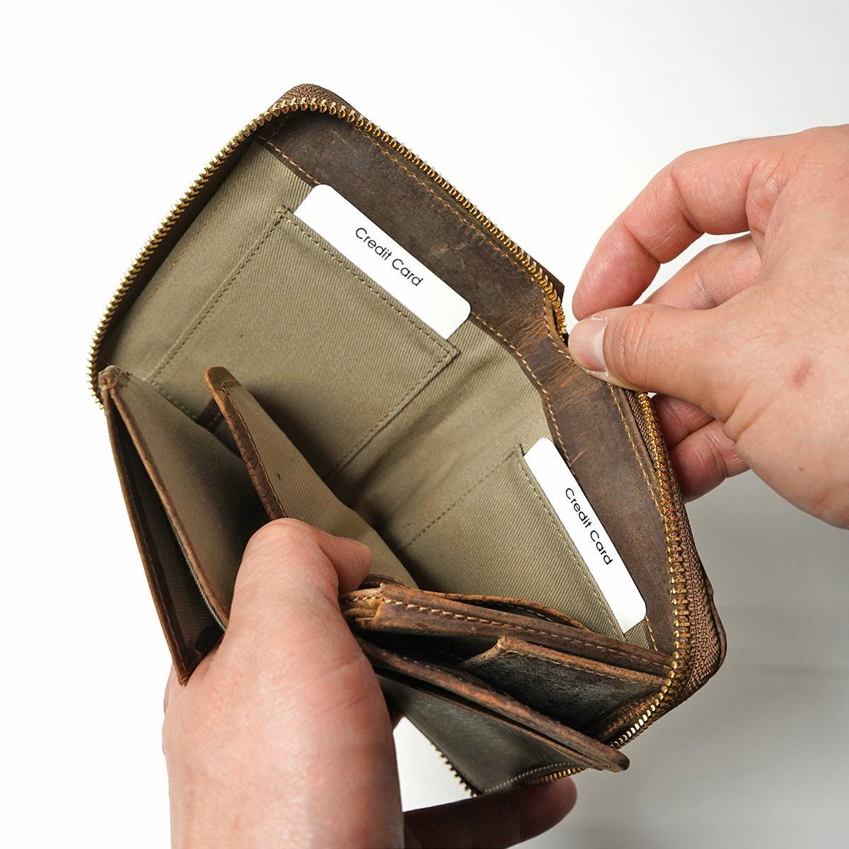 クーズーレザー　コンパクトハーフラウンド