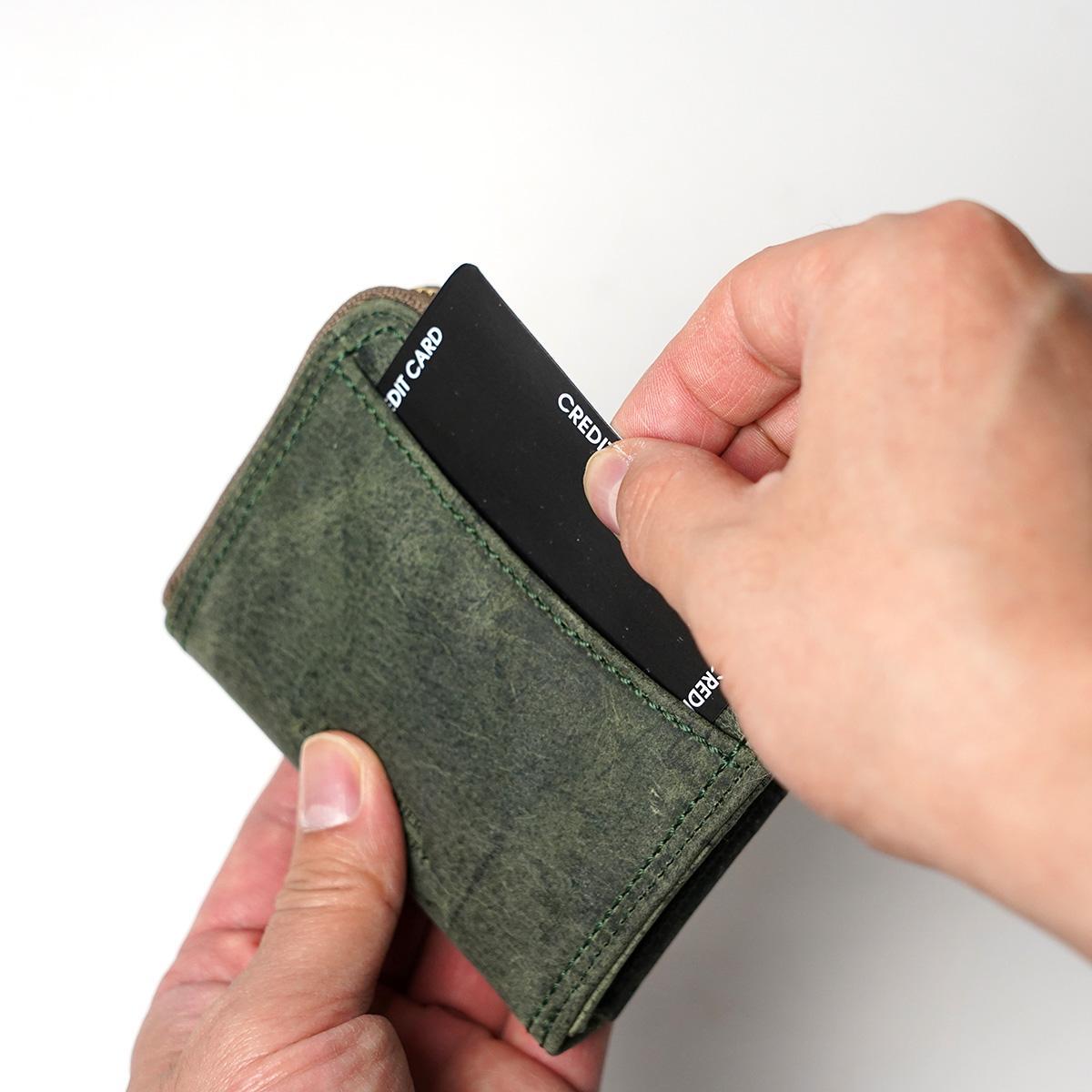 クードゥーレザー　L字ファスナー コンパクトウォレット