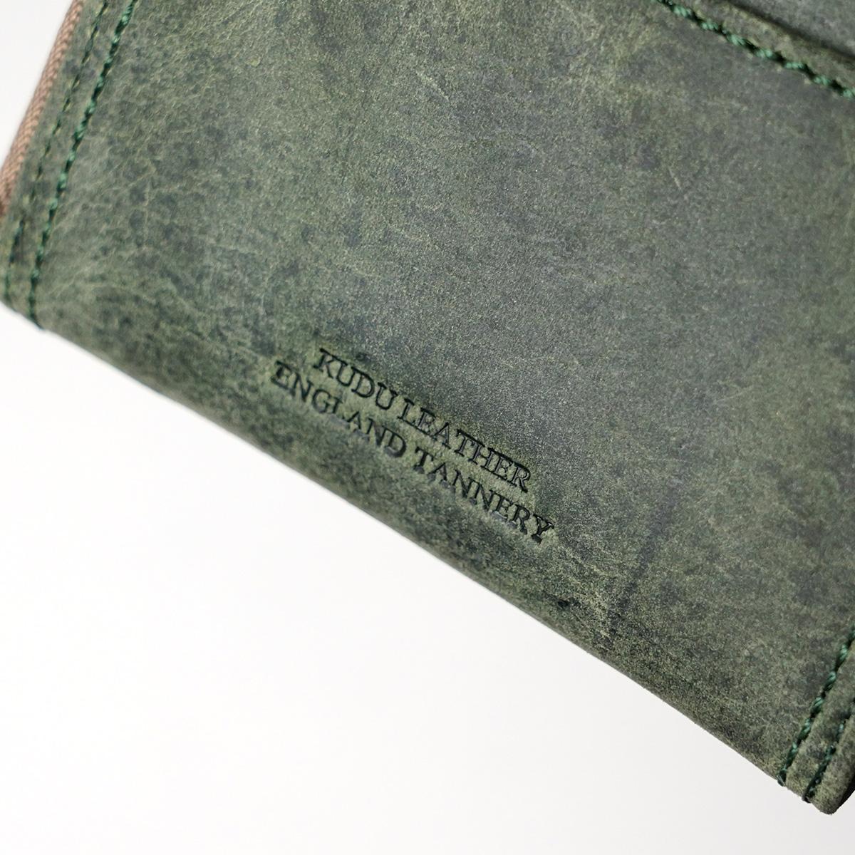 クードゥーレザー　L字ファスナー コンパクトウォレット