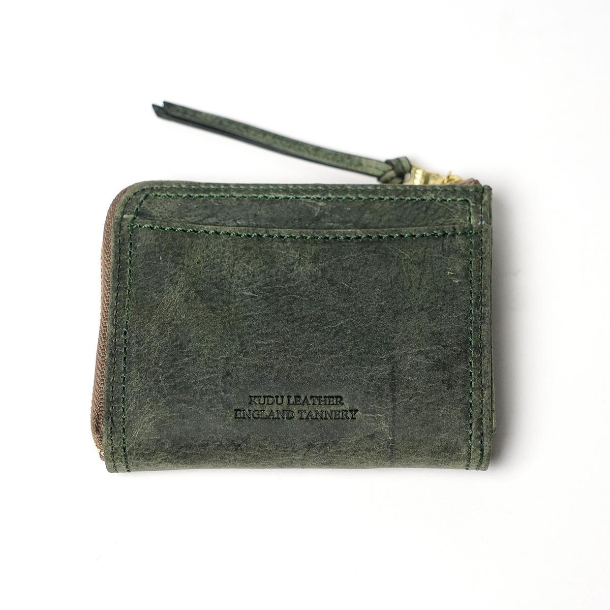 クードゥーレザー　L字ファスナー コンパクトウォレット