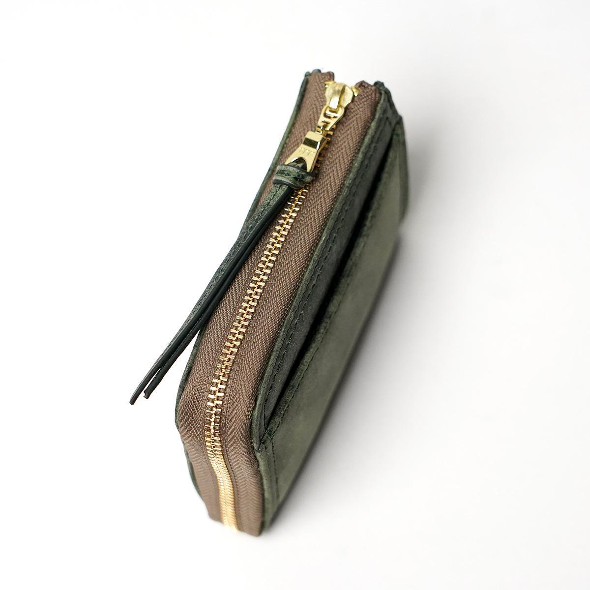 クードゥーレザー　L字ファスナー コンパクトウォレット