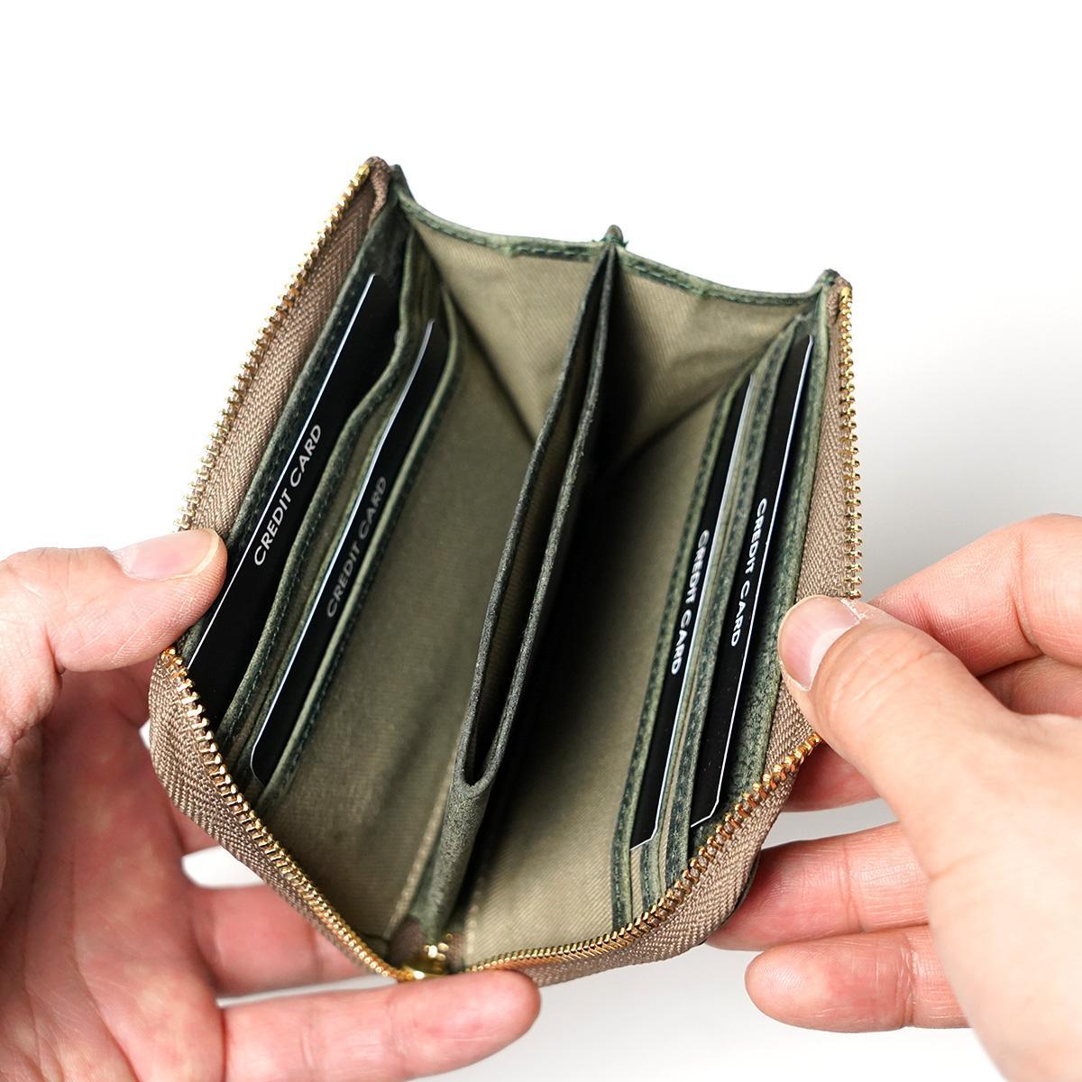 クードゥーレザー　L字ファスナー コンパクトウォレット