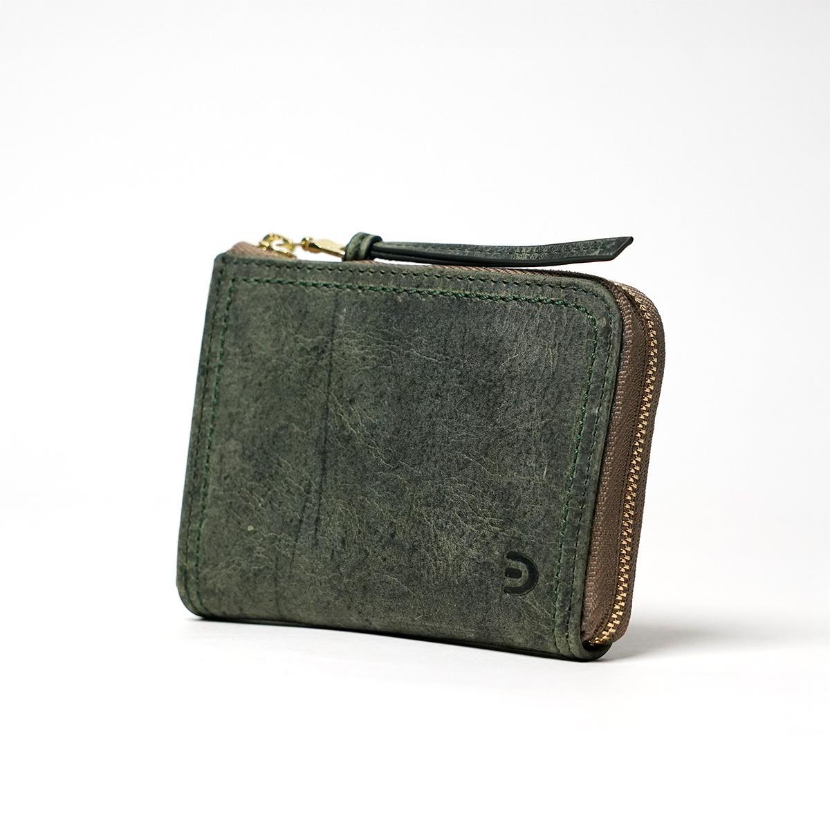 クードゥーレザー　L字ファスナー コンパクトウォレット