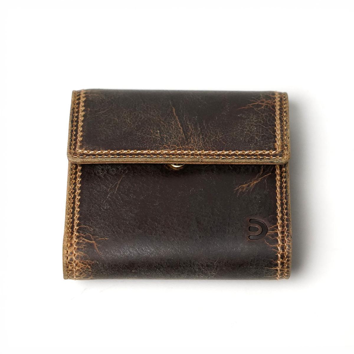 クードゥーレザー コンパクトウオレット