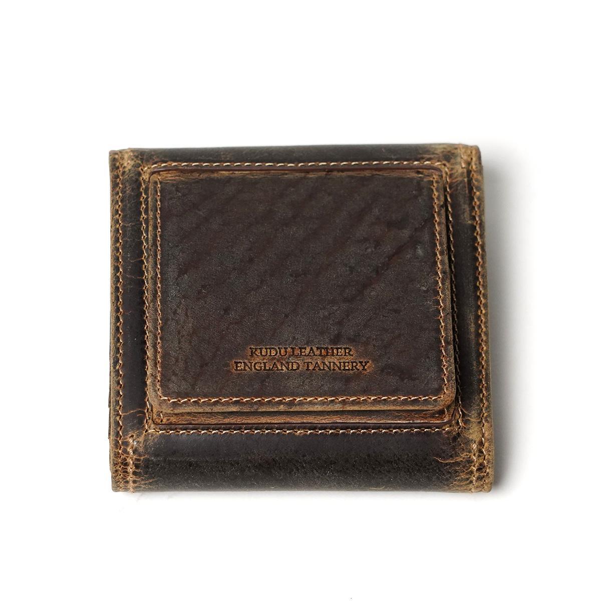 クードゥーレザー コンパクトウオレット